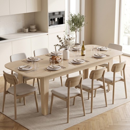 Homcom extendable oval dining - oval,