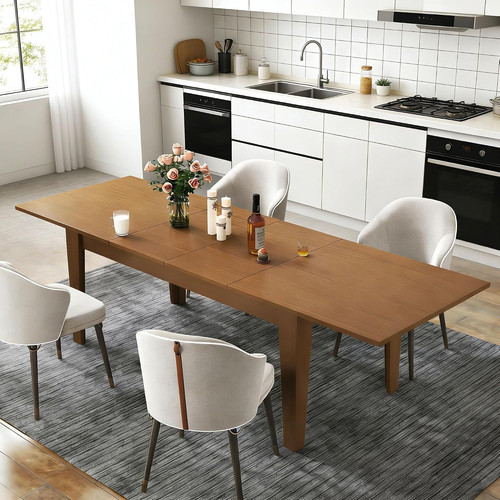 Expandable modern dining table - dining,